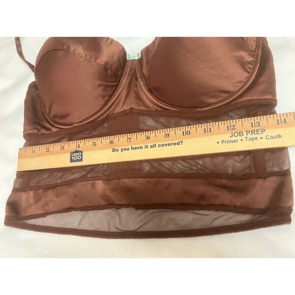 J. Lo Large Bustier, Corset, Brown, Padded, Underwire, Hook Eye, Adjustable - Picture 7 of 7